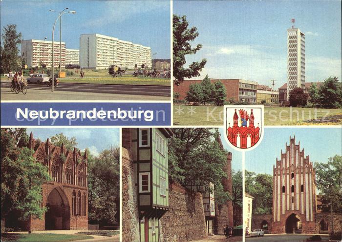 Neubrandenburg Leninstrasse Karl-Marx-Platz Haus der Kultut Treptower-Tor Starga