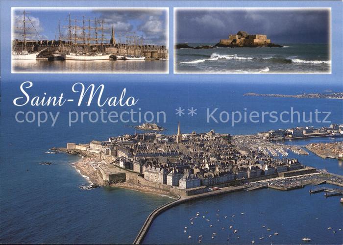 Saint-Malo 35 Fliegeraufnahme mit Hafen