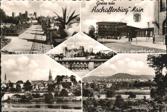 Aschaffenburg Main Schloss Pompejanum Mainpartie