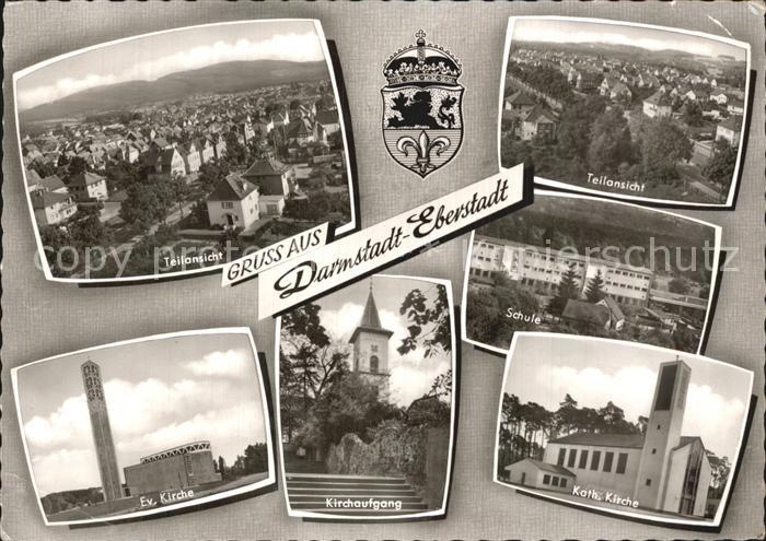 Eberstadt Darmstadt Fliegeraufnahmen Kirche Schule