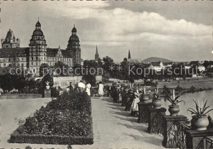 Aschaffenburg Main Pompejanum Schloss und Main
