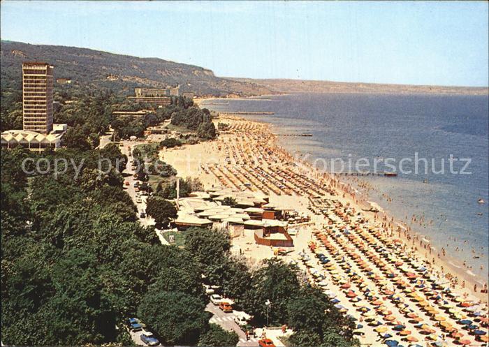 Slatni Pjasazi Fliegeraufnahme Strandpartie