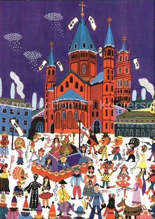 Mainz Rhein Fassenacht Kuenstlerkarte Marianne Kirchner