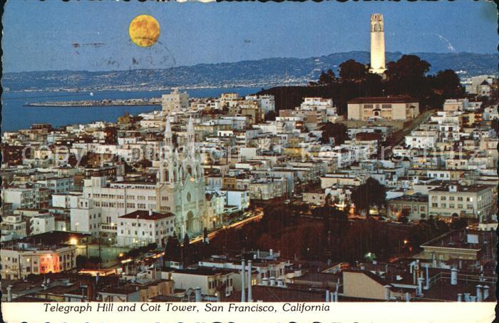 San Francisco California Fliegeraufnahme mit Telegraph Hill and Coit Tower