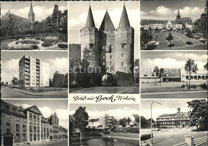 Goch drei Tuerme und Ortsansichten