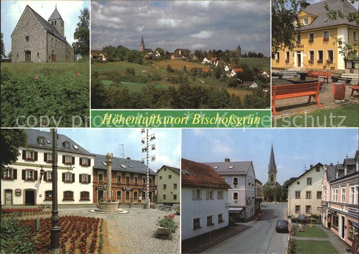 Bischofsgruen Ortspartien mit Kirche