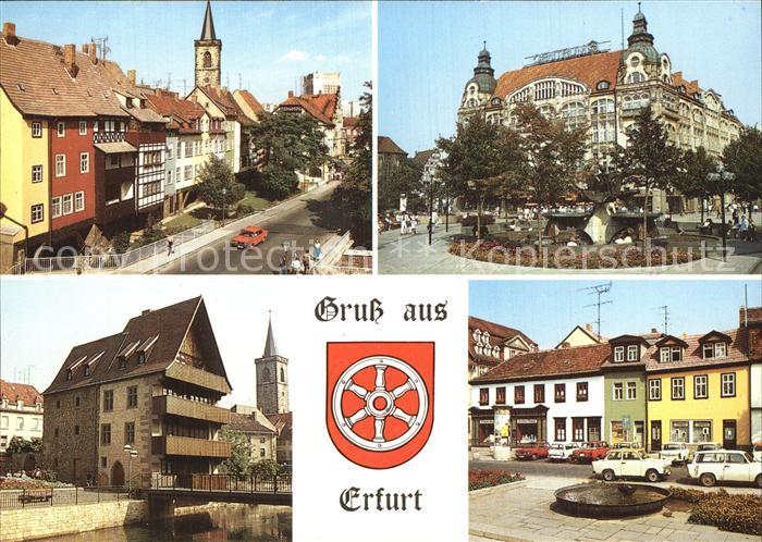 ERFURT CITY Kraemerbruecke Wenigemarkt Haus zur Steinecke