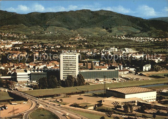 Offenburg Fliegeraufnahme Burda-Hochhaus