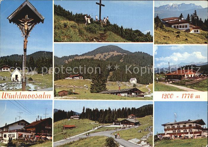 Reit Winkl Winklmosoalm mit Kapelle und Kreuz