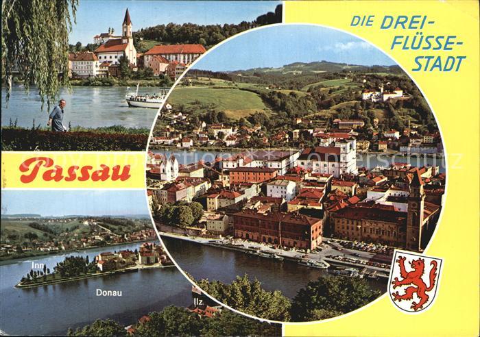 PAssAU Bayern Inn Donau Ilz Fliegeraufnahme
