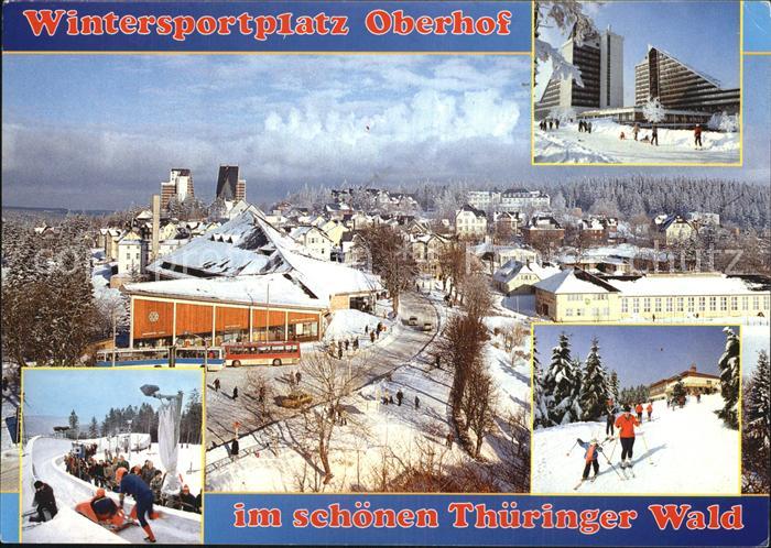 Oberhof Thueringen Skigebiet Rodelbahn Hotel-Panorama Schanzenbaude