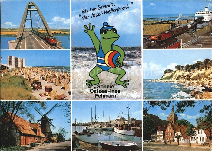 Fehmarn Fliegeraufnahme Strand Windmuehle Hafen Bruecke Faehre