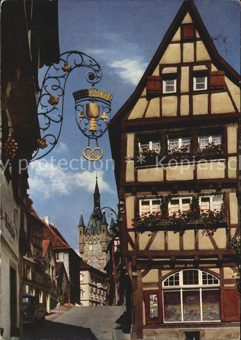 Bad Wimpfen Salzgasse mit Blauem Turm Fachwerk