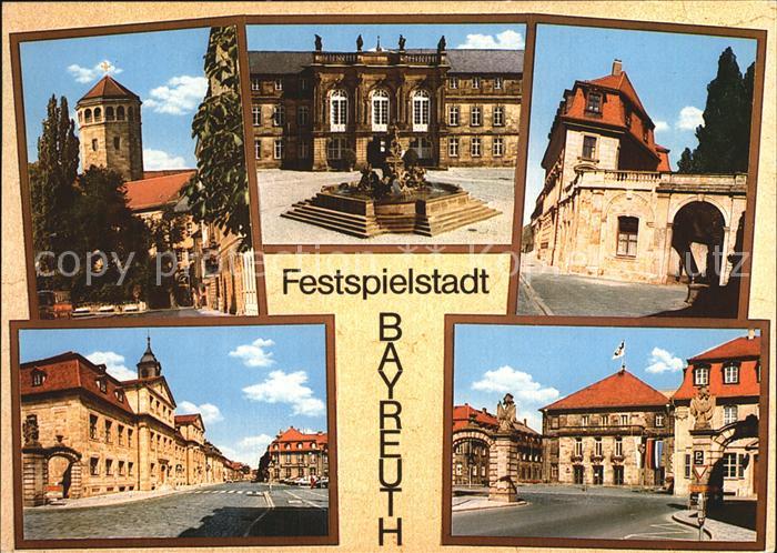 Bayreuth Schlossturm Storchenhaus Friedrichstrasse Stadthalle