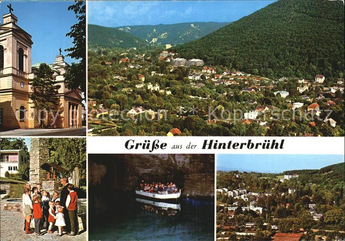 Hinterbruehl Niederoesterreich Pfarrkirche Weisses Kreuz Seegrotte