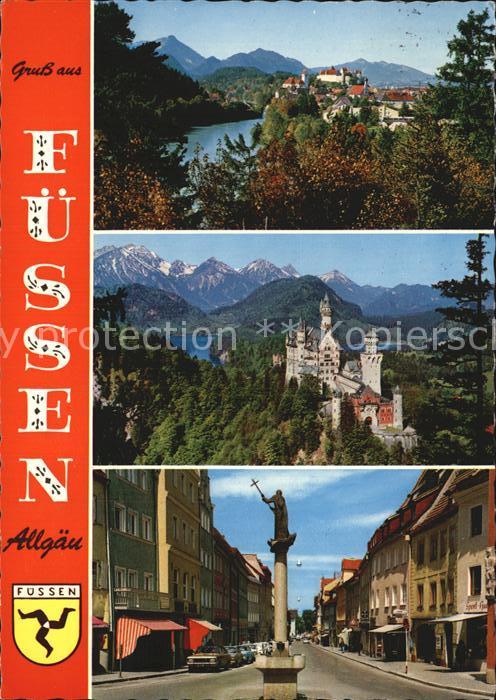Fuessen Allgaeu mit Schloss Hohenschwangau