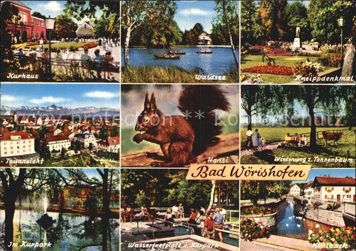 Bad Woerishofen Waldsee Kneippdenkmal Kurhaus Kurpark