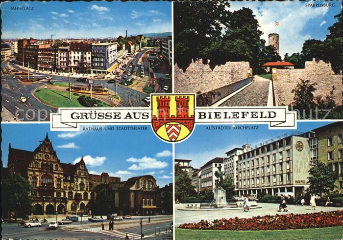 BIELEFELD  CITY Jahnplatz Sparrenburg Kirchplatz Rathaus Theater
