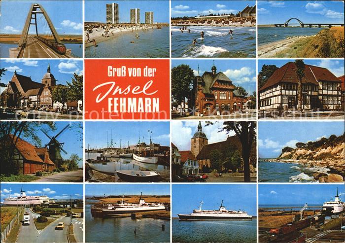 Insel Fehmarn Bruecke Strand Hafen Windmuehle