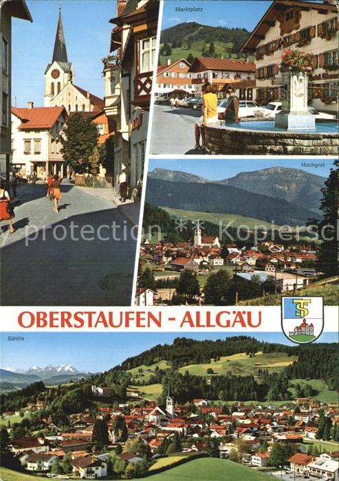 Oberstaufen Oberallgaeu Bayern Fliegeraufnahmen Marktplatz