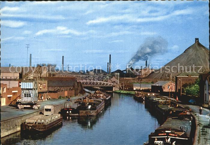 Charleroi Wallonie La Sambre et panorama idustriel