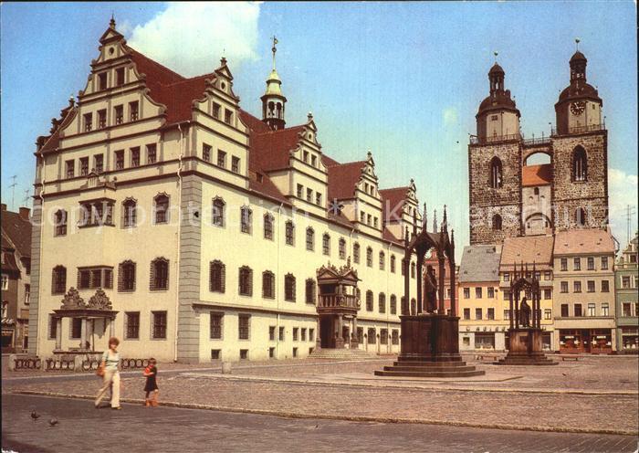 Wittenberg Lutherstadt Rathaus Markt Stadtkirche