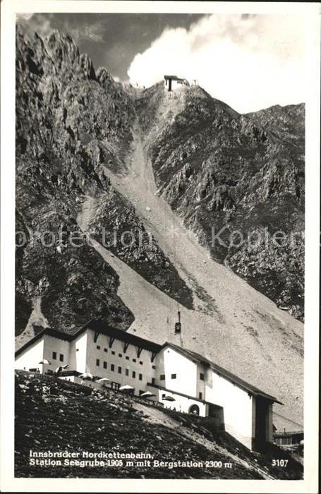 Innsbruck Nordkettenbahn Station Seegrube mit Bergstation