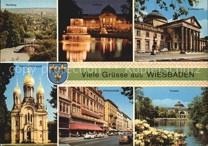 Wiesbaden Neroberg Kurhaus Griechische-Kapelle Wilhelmstrasse Kurhaus