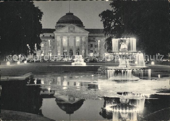 Wiesbaden Kurhaus bei Nacht