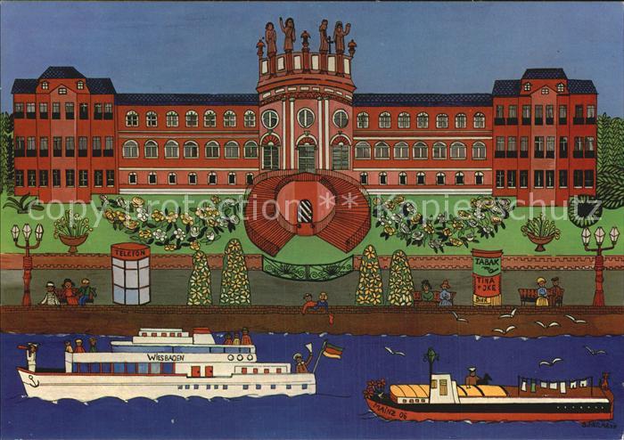 Wiesbaden Biebrich Schloss Naive Malerei B. Heilmann