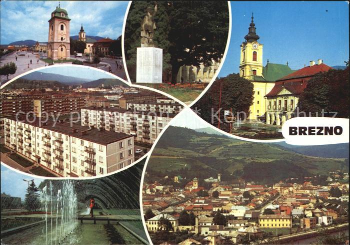 Brezno Fliegeraufnahme Neubauviertel Kirchen