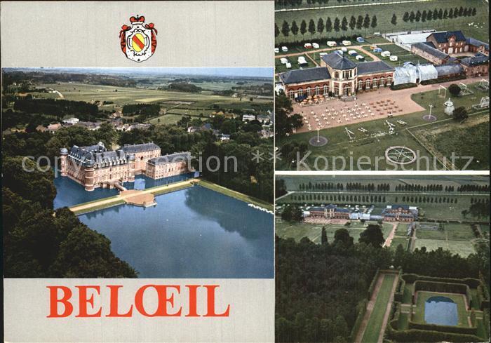 Beloeil Hainaut Fliegeraufnahme mit Schloss