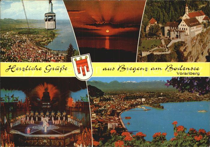 Bregenz Vorarlberg Partie am See Pfaenderbahn Bregenzer-Festspiele