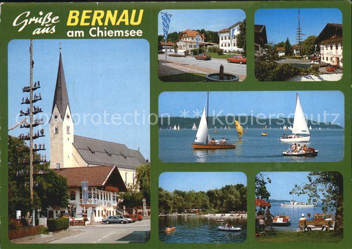 Bernau Chiemsee Kirchenpartie und See