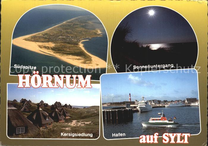 Hoernum Sylt Fliegeraufnahme Suedspitze Hafen Kersigsiedlung