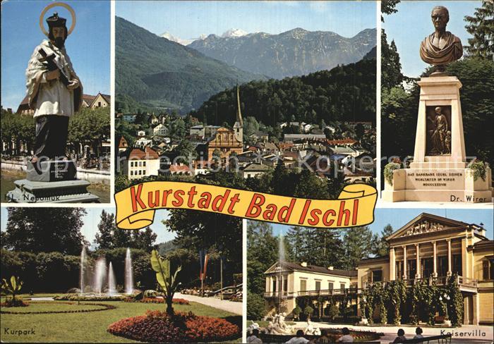 Bad Ischl Salzkammergut Kurpark Dr. Wirer-Denkmal Kaiservilla