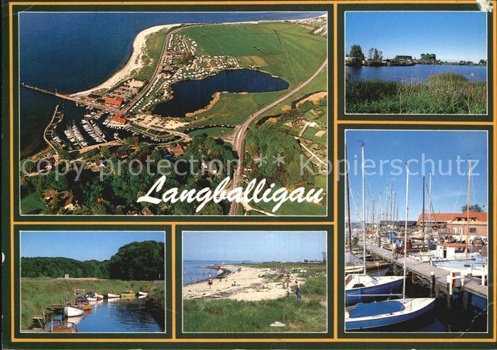 Langballigau Fliegeraufnahme Hafen Strand