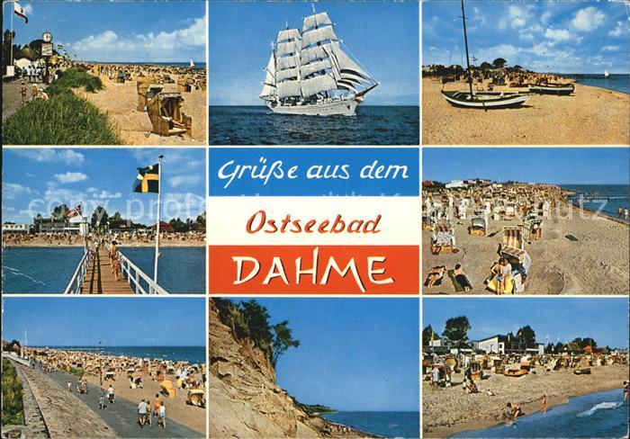 Dahme Ostseebad Strand Seebruecke Segelschiff