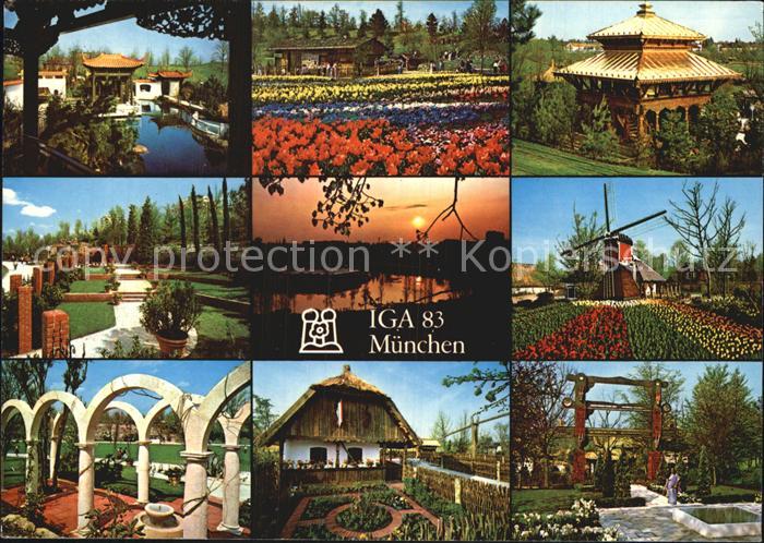 Gartenbauaustellung IGA 83 Muenchen Nationgaerten China Bayern Nepal Verona Indi