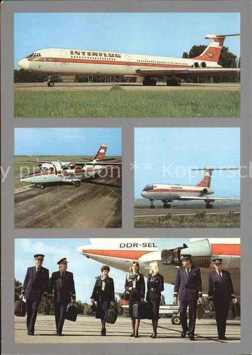 Flugzeuge Zivil Interflug IL-62 Luftfahrtpersonal