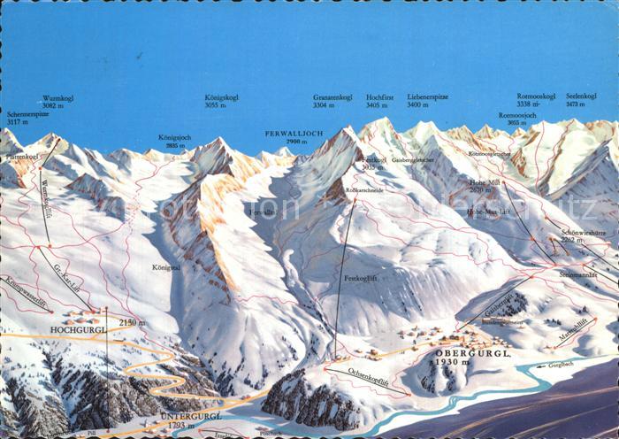 Obergurgl Soelden Tirol Panorama Winter