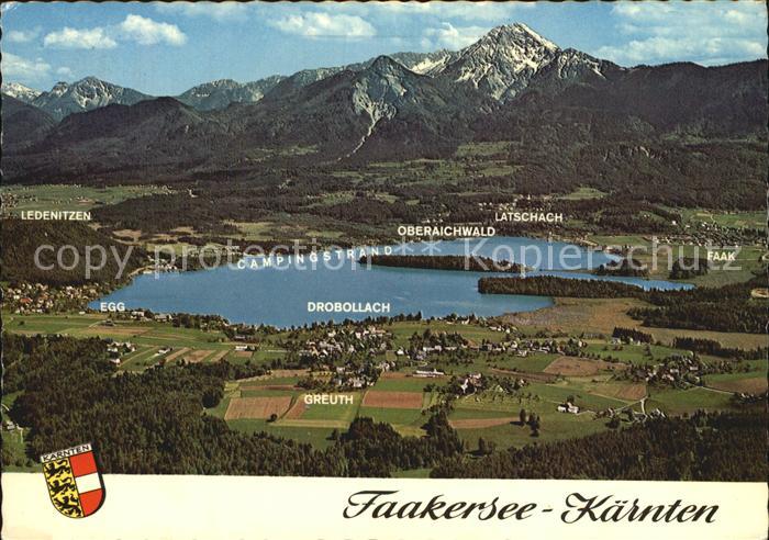 Faakersee Mittagskogel Panoramakarte
