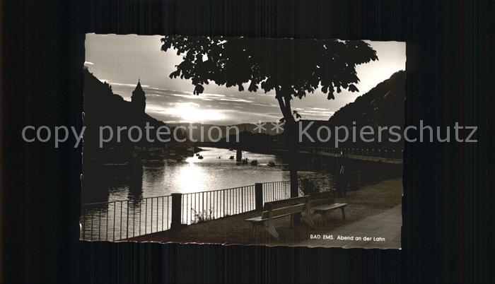 Bad Ems Lahnpartie am Abend