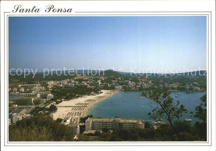 Santa Ponsa Mallorca Islas Baleares Fliegeraufnahme mit Strand
