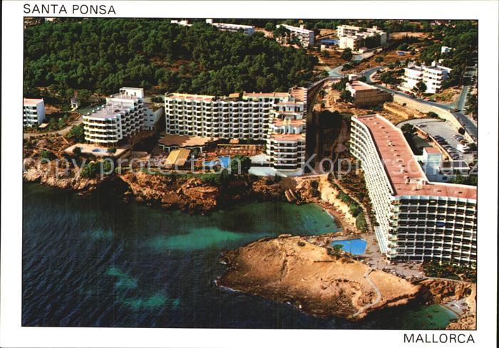 Santa Ponsa Mallorca Islas Baleares Fliegeraufnahme mit Hotelanlagen