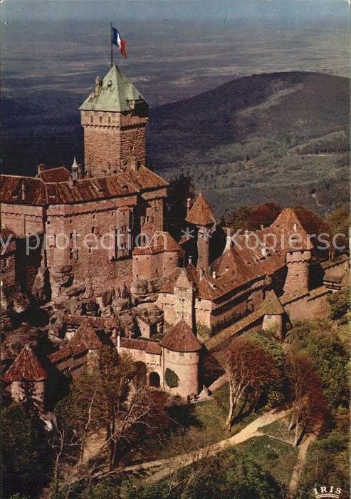 Haut-Koenigsbourg Hohkoenigsburg Fliegeraufnahme Chateau