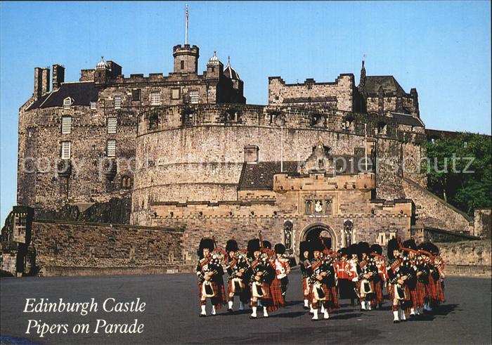 Edinburgh Scotland Castle Pipers on Parade