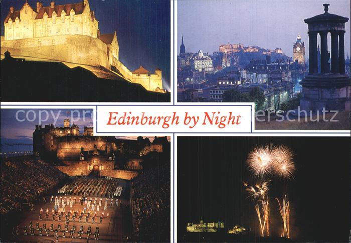 Edinburgh Scotland by Night Tattoo Castle