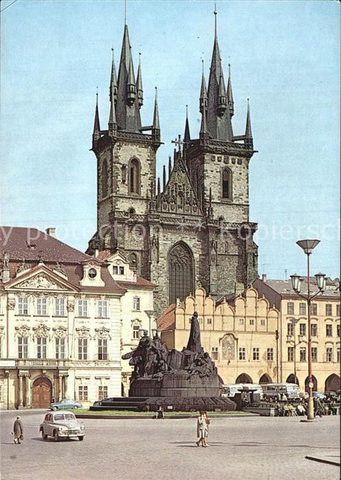 Prag Prahy Prague Altstaedter Ring mit Teynkirche