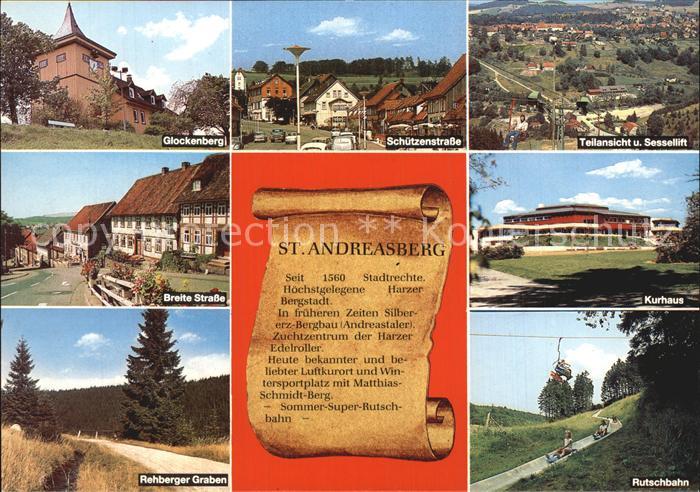 St Andreasberg Harz Schuetzenstrasse Kurhaus Breite-Strasse Glockenberg